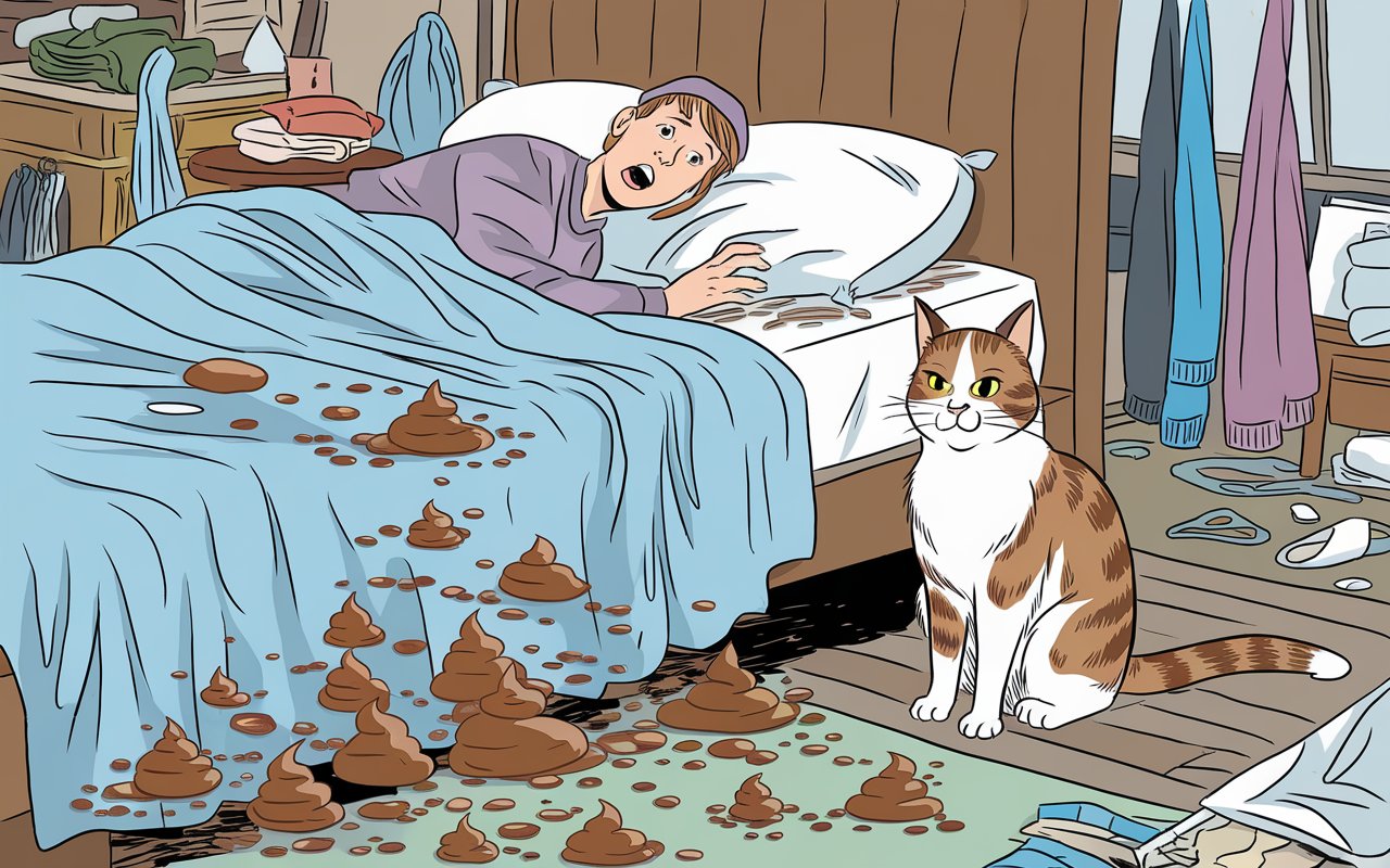 Cat Pooped in Bed While I was Sleeping